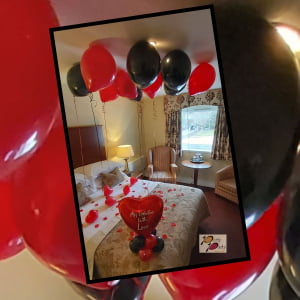 Valentines - Personalised Heart with Ceiling Balloons